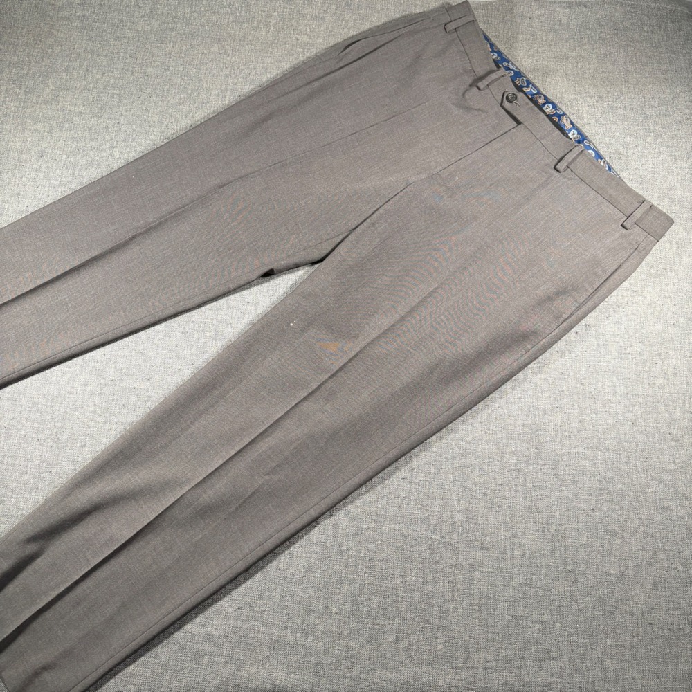 Lauren Ralph Lauren Dress Pants Mens 38x30 Gray Flat Front Stretch Chino
